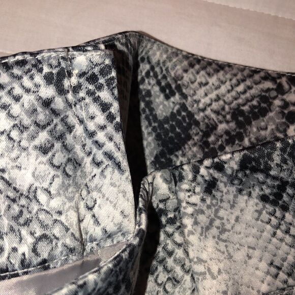 NY&Co 2 Stretch Python Print Gray Silver Pencil Skirt - Picture 10 of 13